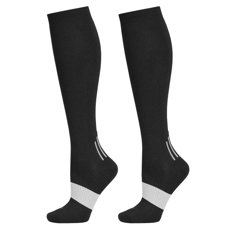 Nylon Elastane Compression Socks for Sports and Travel