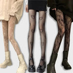 Heart Pattern Fishnet Nylon Pantyhose Tights