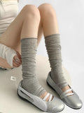 Cotton Ruffled Leg Warmers Slouch Socks
