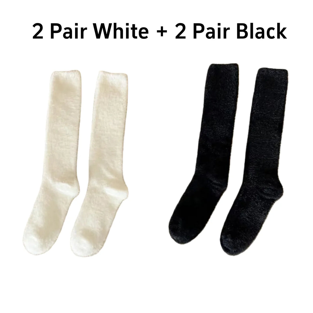 Polyester Elastane Warm Fuzzy Mid Tube Socks