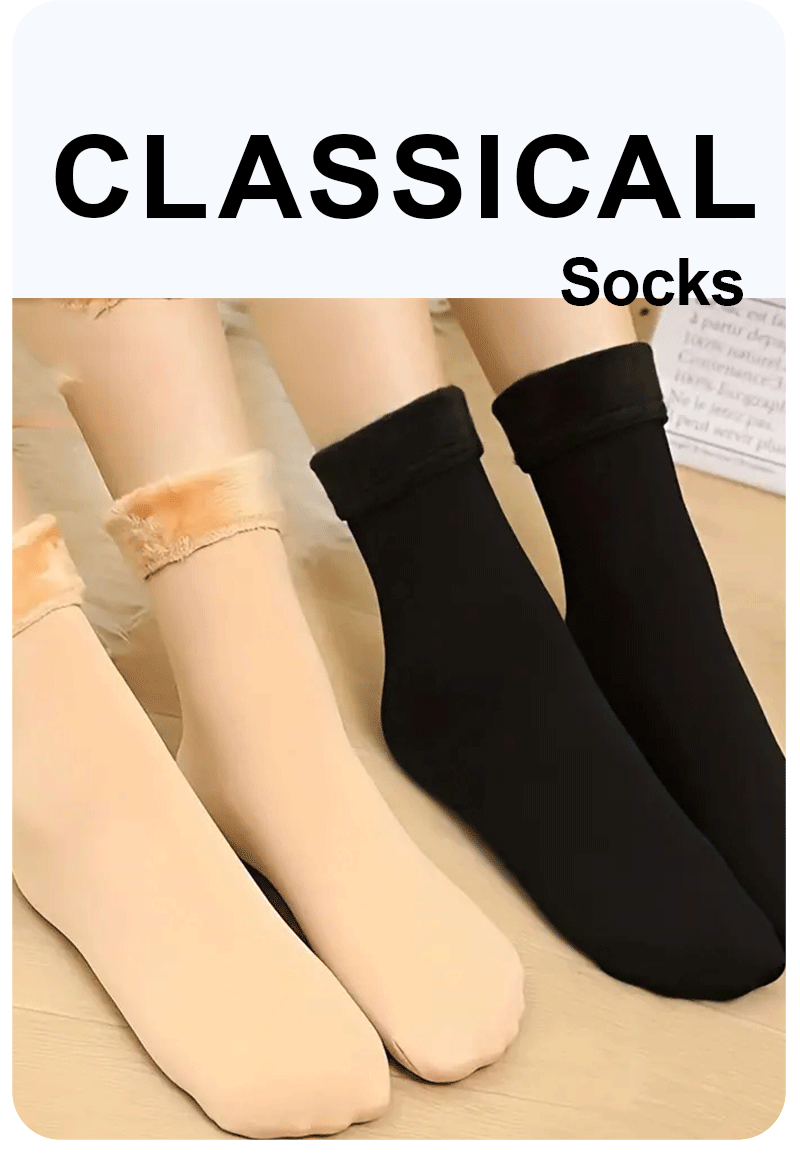 Thick Velvet Fleece Lined Winter Socks