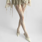Floral Lace Mesh Pantyhose Women Nylon Tights