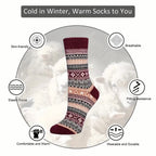 Polyester Elastane Knit Crew Socks Five Pair Set
