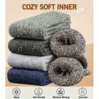 Polyester Elastane Knit Mid Calf Thermal Socks for Men