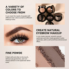 Dual Shade Eyebrow Powder Palette with Application Brush