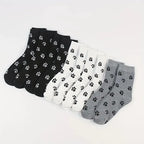 Polyester Elastane Cartoon Pattern Crew Socks for Women