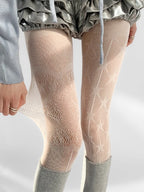 Nylon Elastane Star Pattern Mesh Pantyhose Tights
