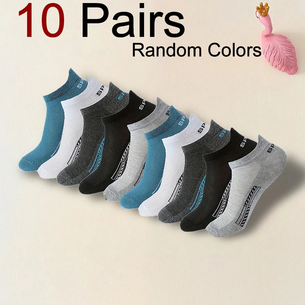 Polyester Spandex Ankle Socks Breathable Sports Casual Footwear - 33