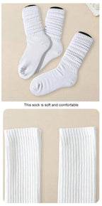 3 Pairs Polyester Spandex Mid Tube Socks