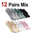 Breathable Polyester Invisible Ankle Socks for Women