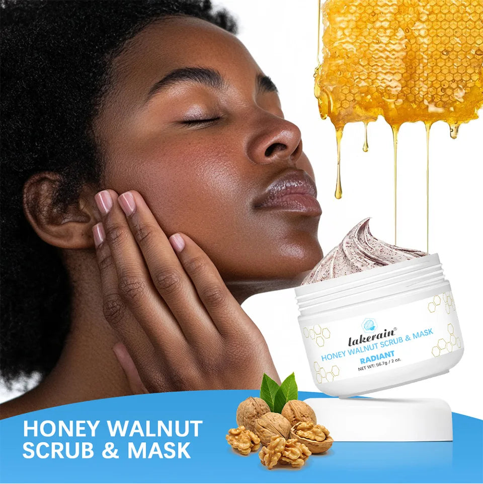Honey Walnut Facial Scrub and Moisturizing Face Mask