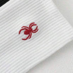 Polyester Elastane Crew Socks Spider Pattern
