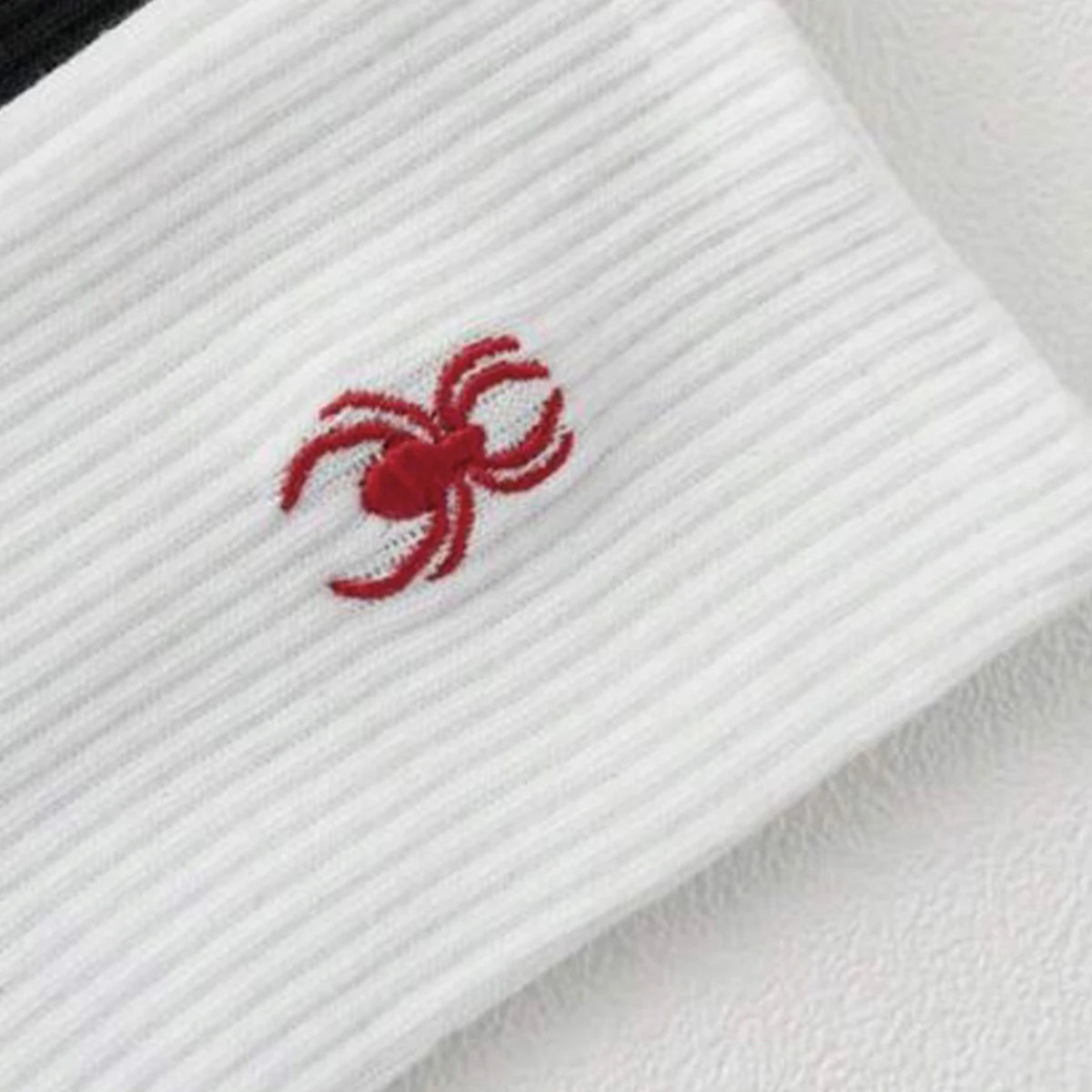 Polyester Elastane Crew Socks Spider Pattern