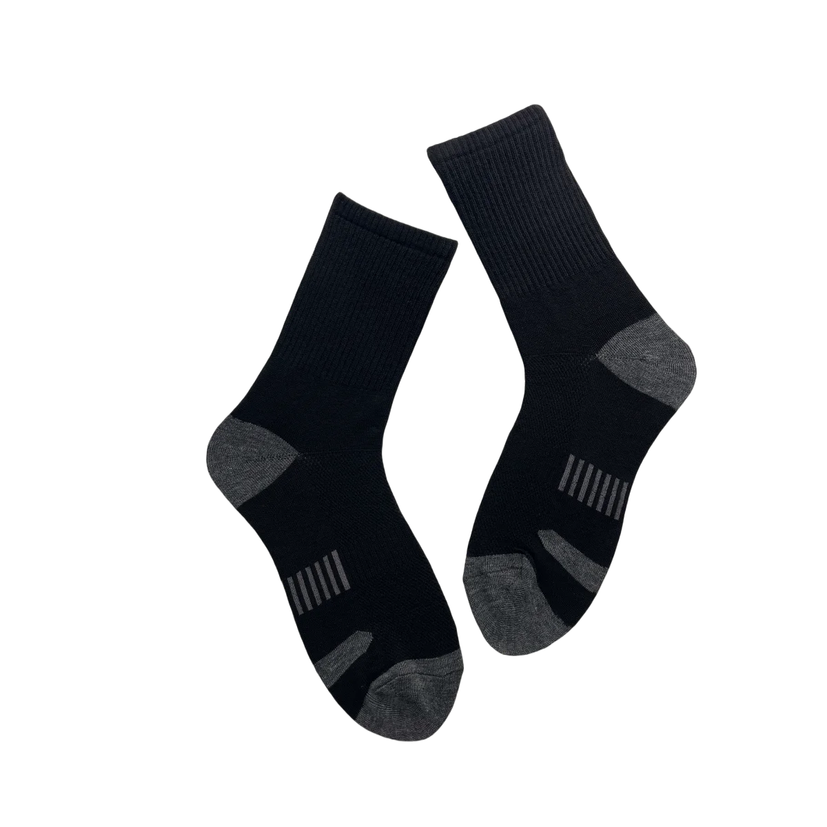 Polyester Elastane Mens Crew Socks 6 Pair Set - 5