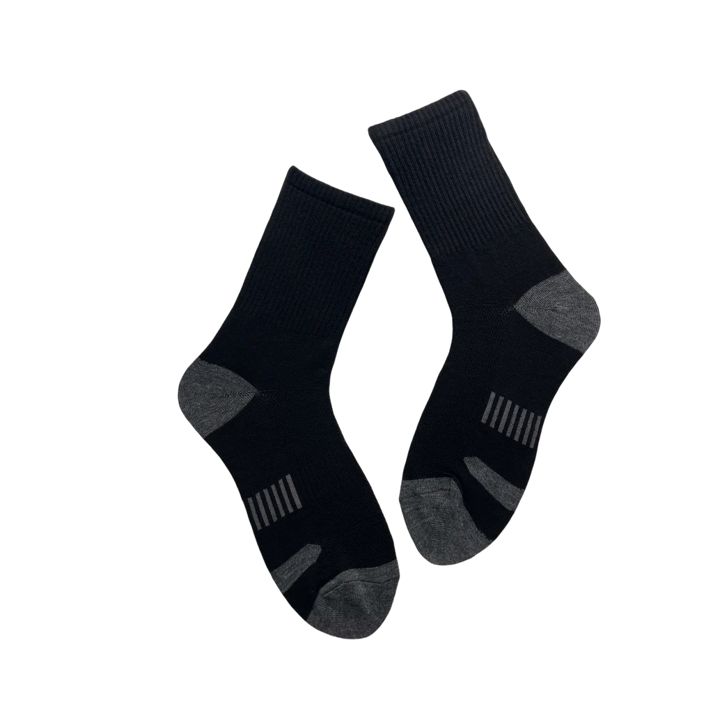 Polyester Elastane Mens Crew Socks 6 Pair Set