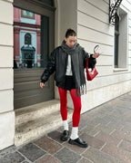 Solid Polyester Elastane Slim Fit Pantyhose Tights