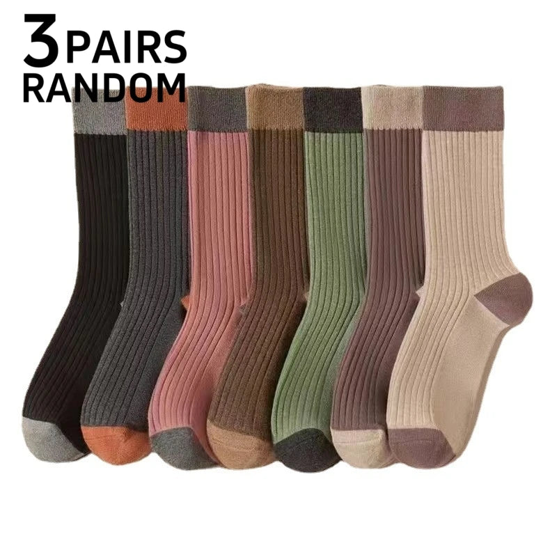 Polyester Elastane Women Crew Socks Japanese Style Set - 8