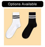 Polyester Spandex Mid Calf Casual Crew Socks