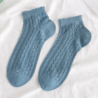 Cotton Polyester Mesh Ankle Socks for Women