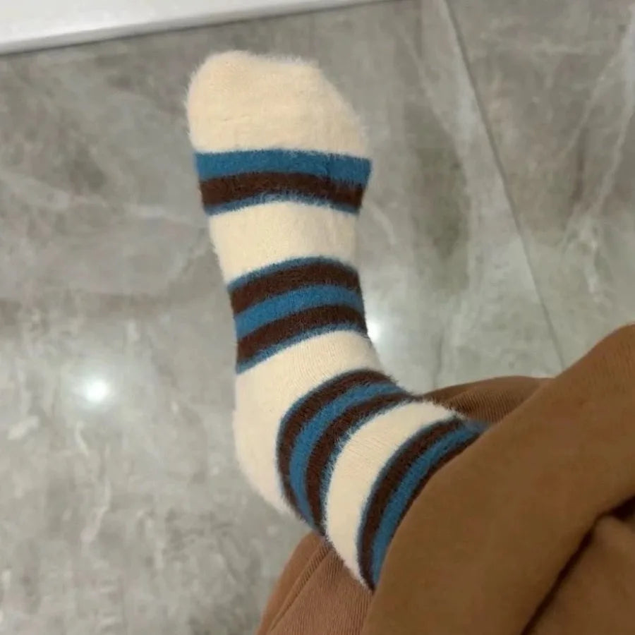 Plush Cartoon Mid Calf Socks Polyester Blend