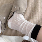 Polyester Mesh Breathable Mid Tube Socks