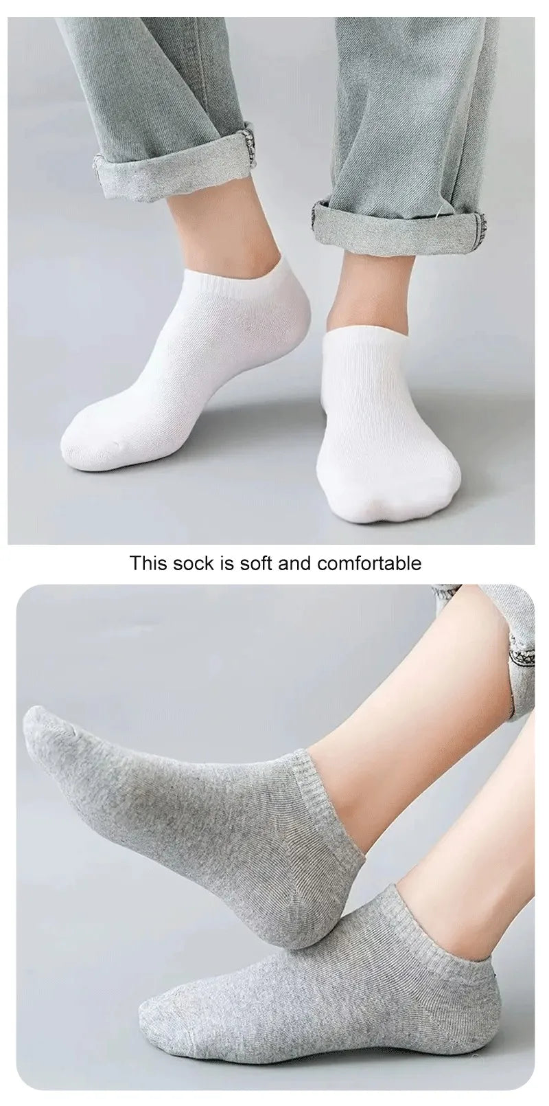 Mens Polyester Elastane Breathable No Show Ankle Socks