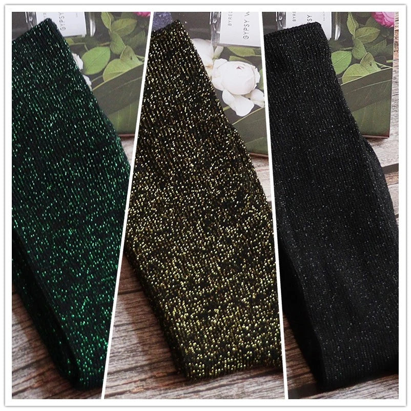 Cotton Blend Glitter Mid Tube Socks 3 Pairs