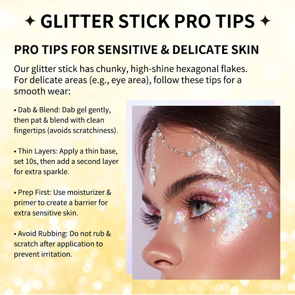 Glitter Balm Stick for Face and Body