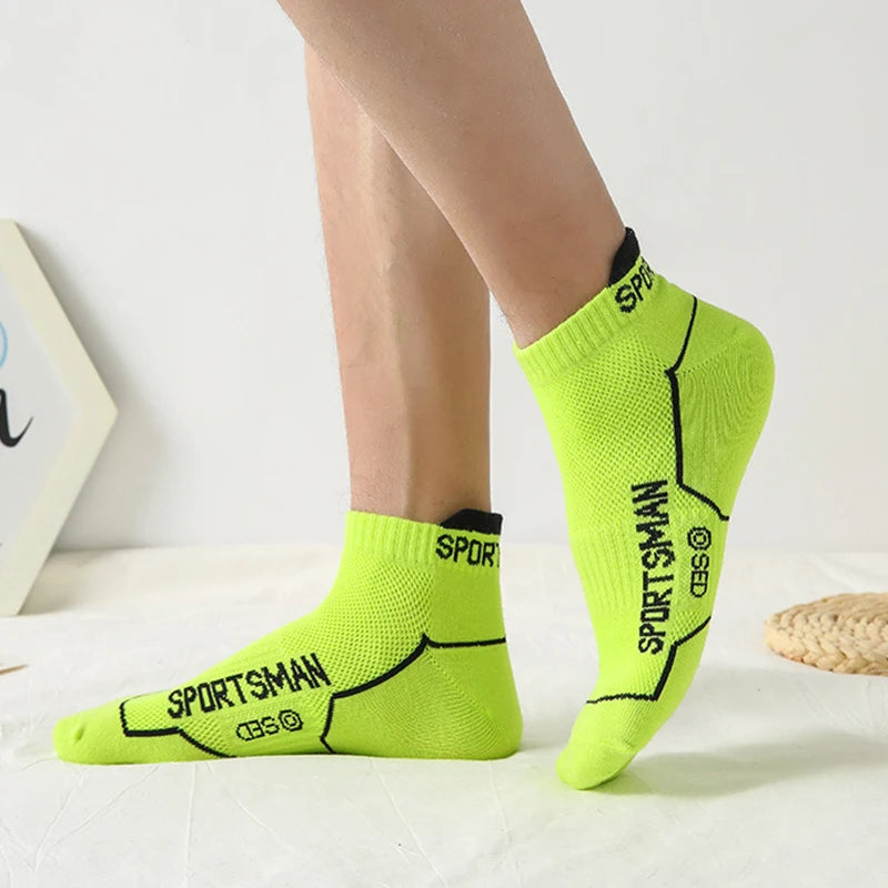 Cotton Polyester Blend Breathable Ankle Sports Socks