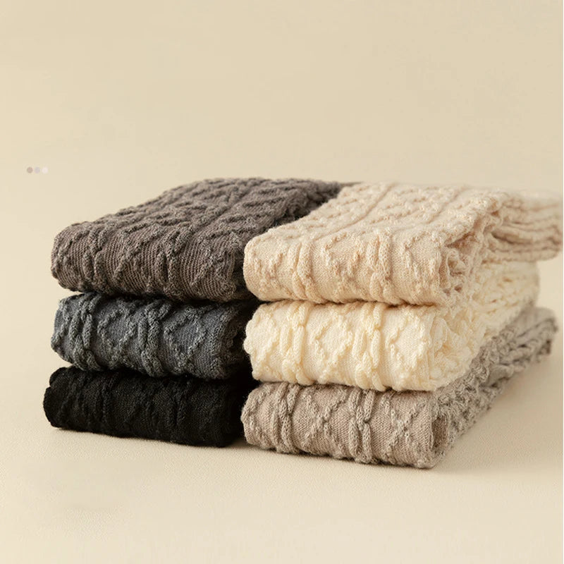 Wool Blend Knit Knee High Socks - 5