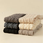 Wool Blend Knit Knee High Socks