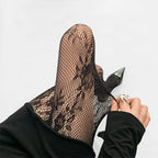 Floral Lace Mesh Pantyhose Women Nylon Tights
