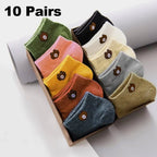 Polyester Low Tube Socks Bear Pattern 10 Pairs