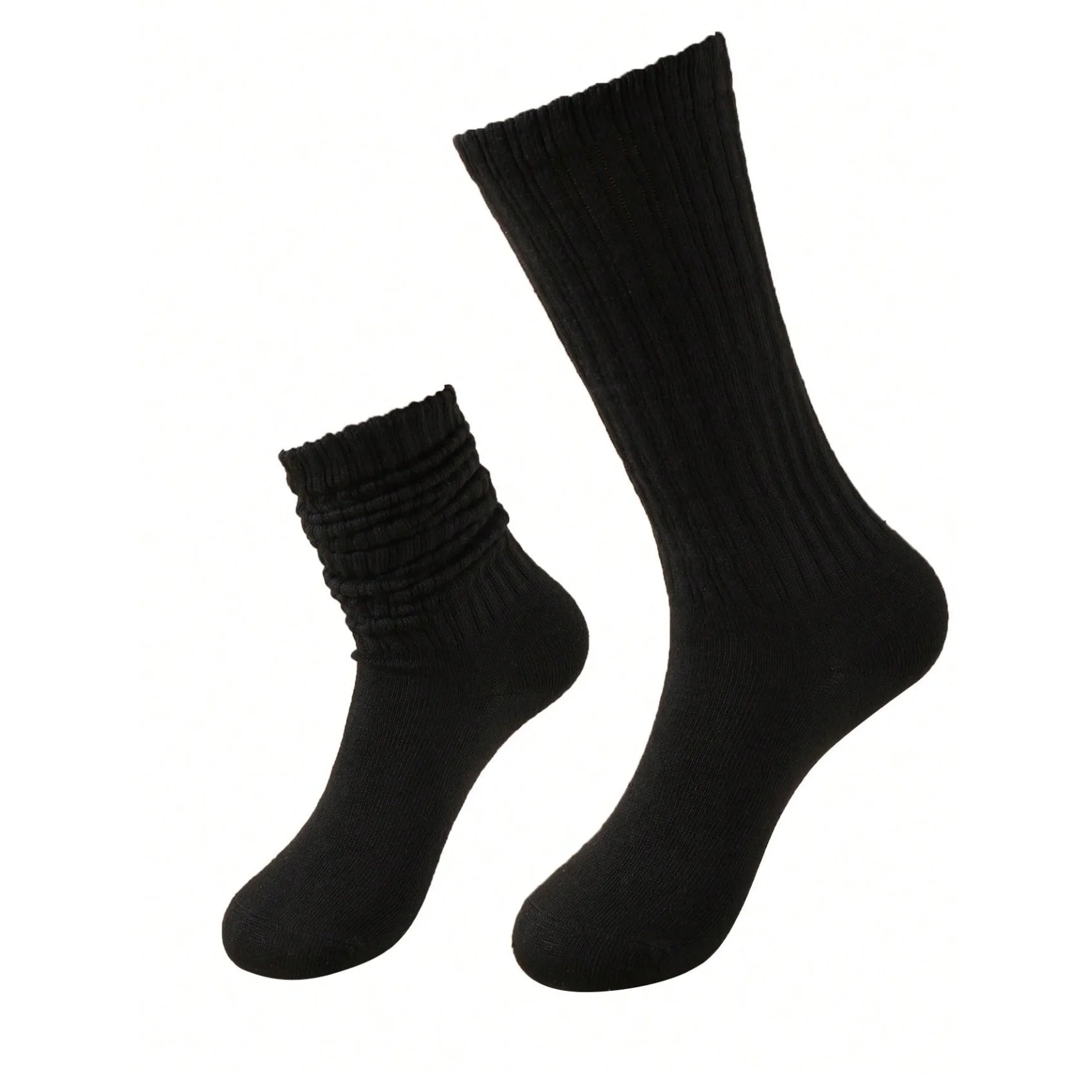 Polyester Elastane Knit Slouch Crew Socks - 4