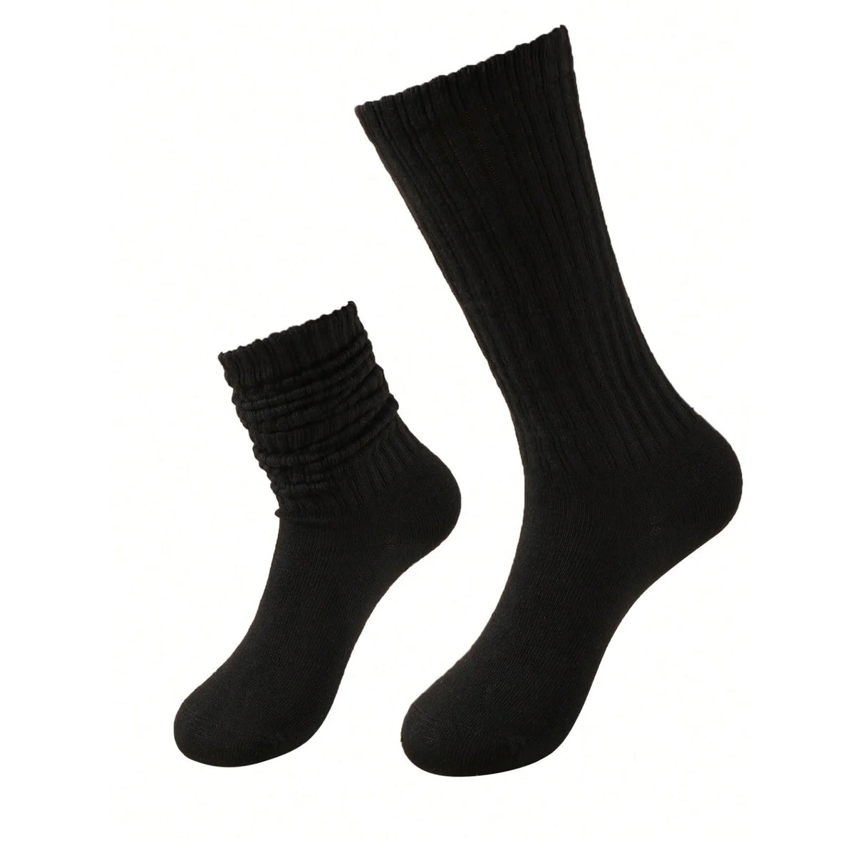 Polyester Elastane Knit Slouch Crew Socks