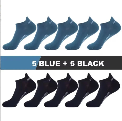 Polyester Elastane Low Cut Casual Mens Socks