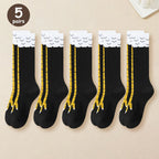 Polyester Spandex Knee High Chicken Claw Novelty Socks