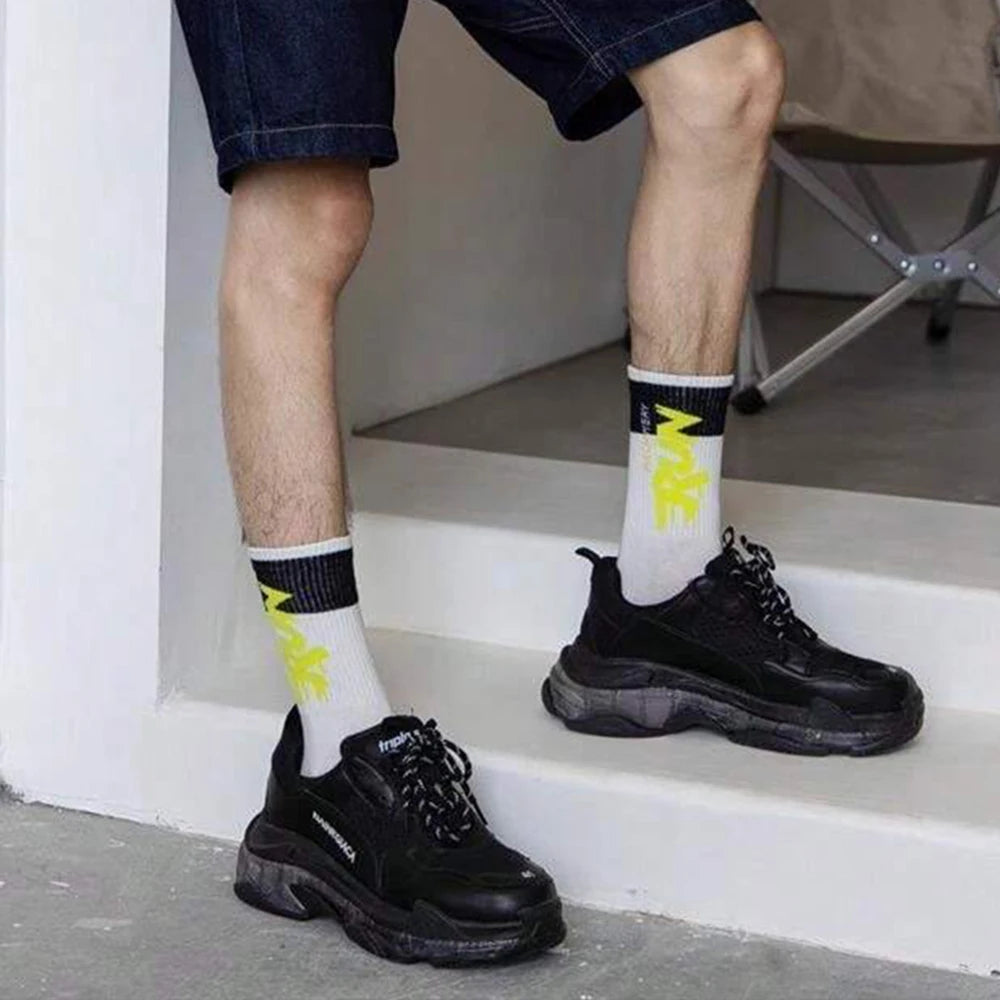 Polyester Spandex Crew Sports Socks