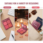 4 Shade Powder Blush Palette Matte and Shimmer Face Makeup