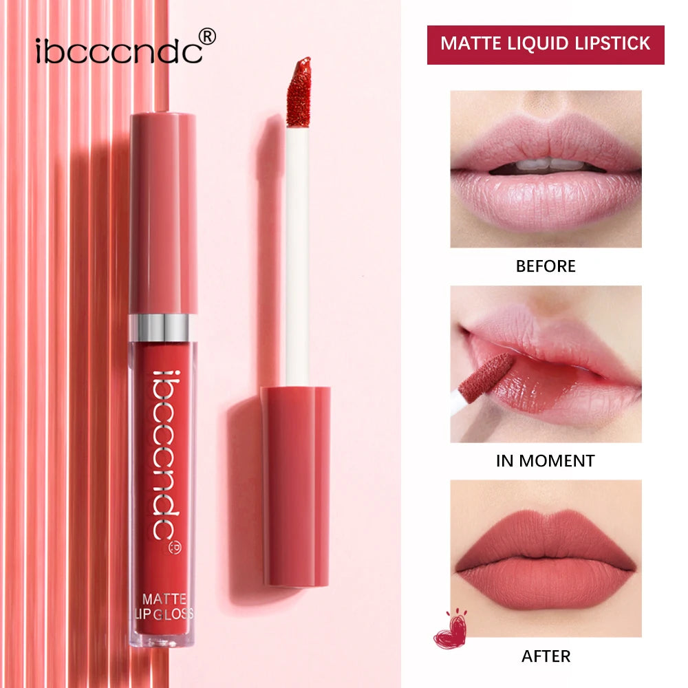 Matte Velvet Liquid Lipstick Waterproof Long Lasting Lip Glaze
