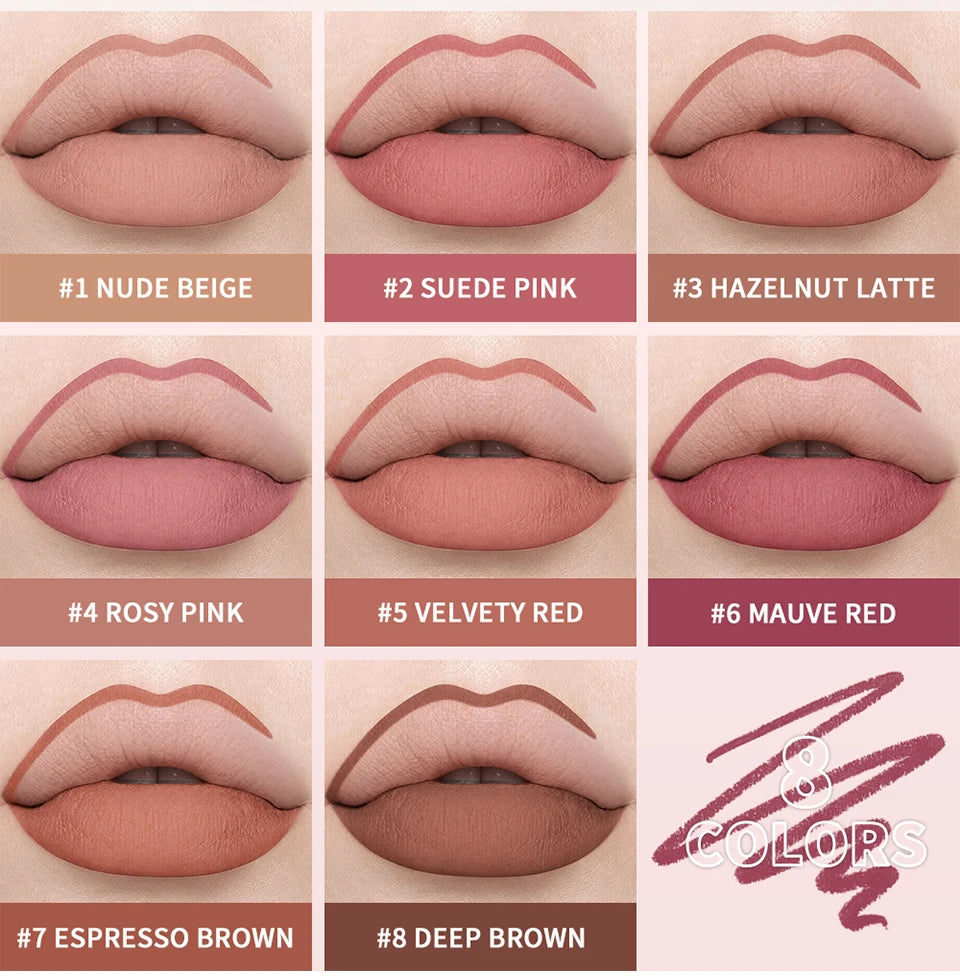 Matte Waterproof Lip Liner Pencil - 8