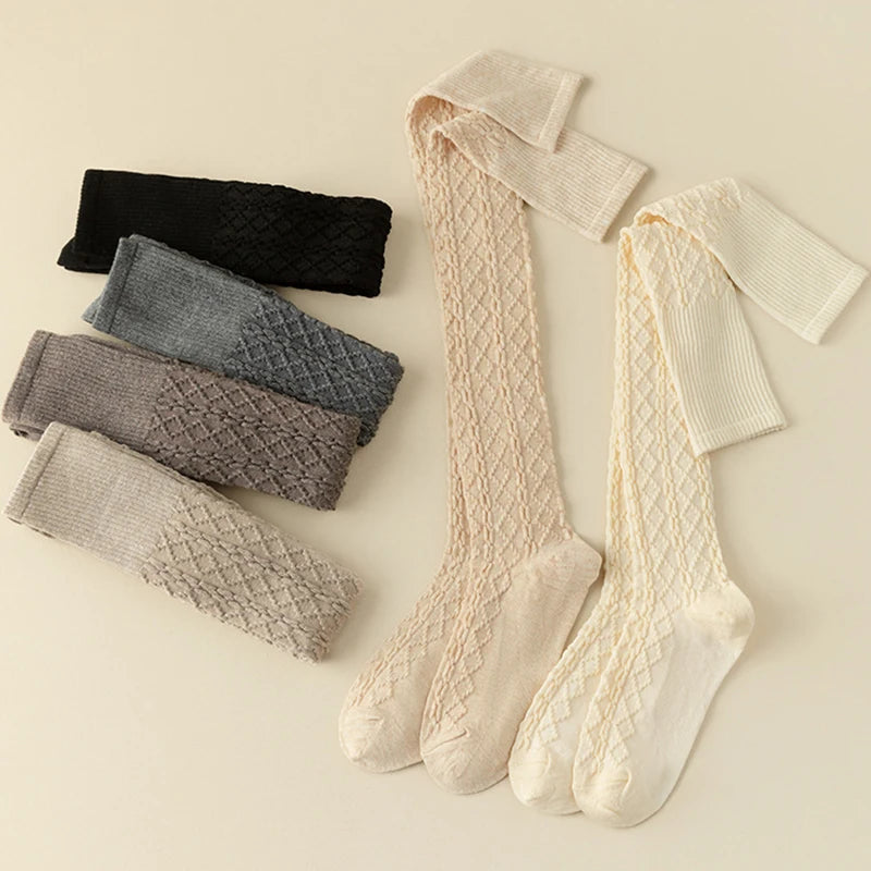 Wool Blend Knit Knee High Socks
