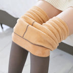 Polyester Elastane Fleece Lined Thermal Pantyhose