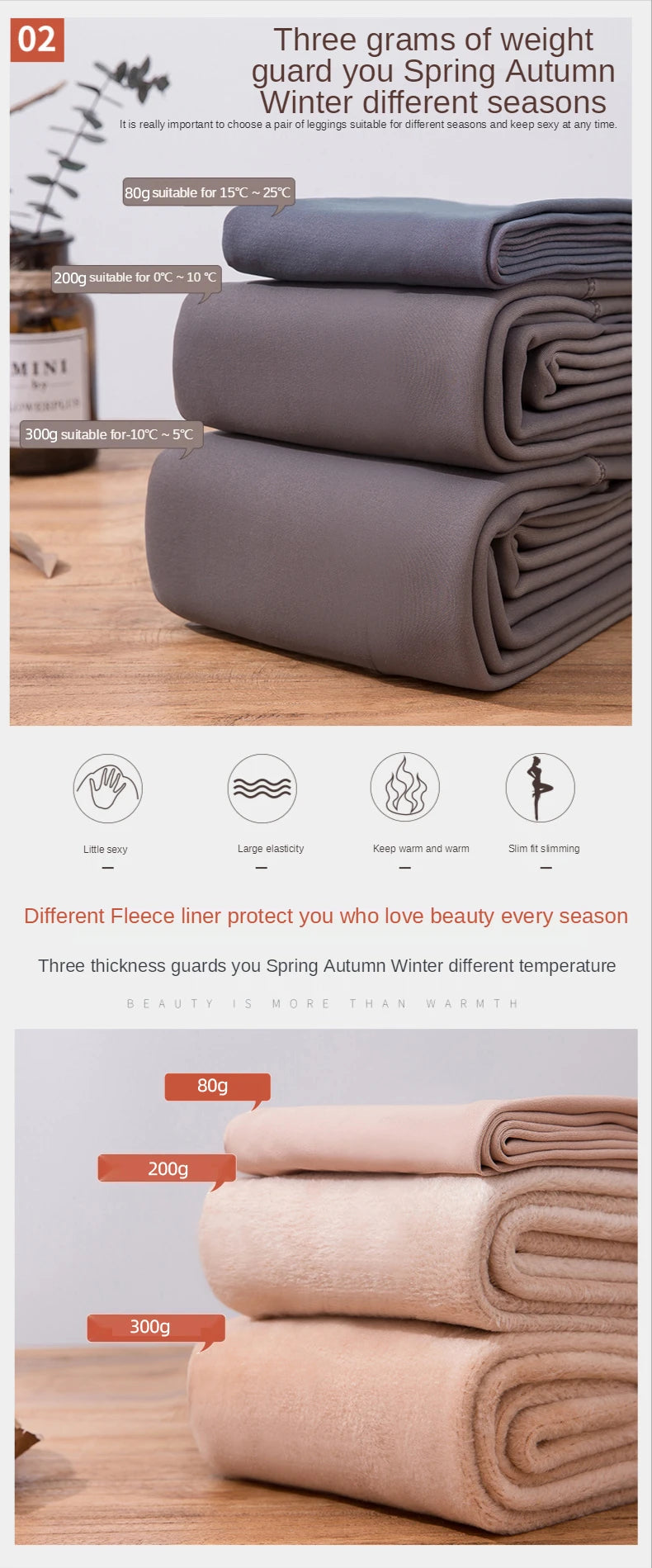 Polyester Elastane Fleece Lined Thermal Pantyhose