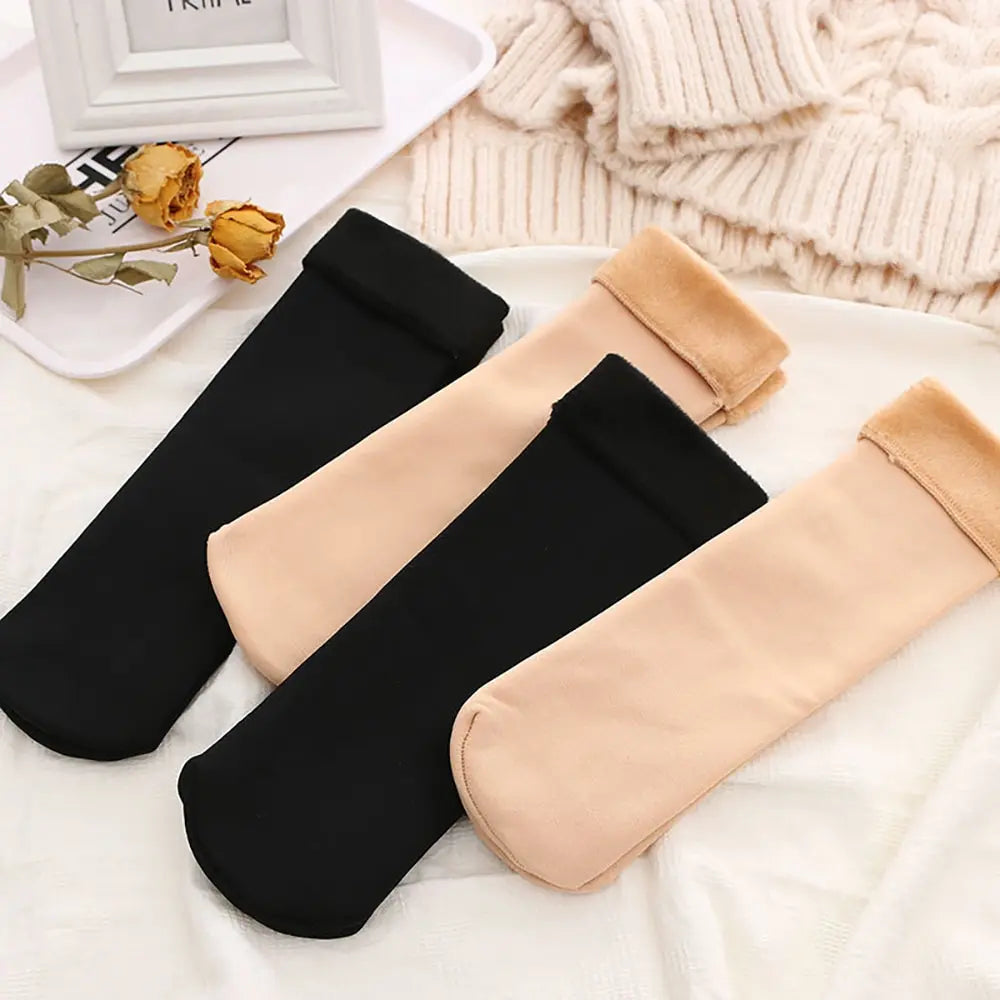Polyester Fleece Lined Thick Winter Socks - 17
