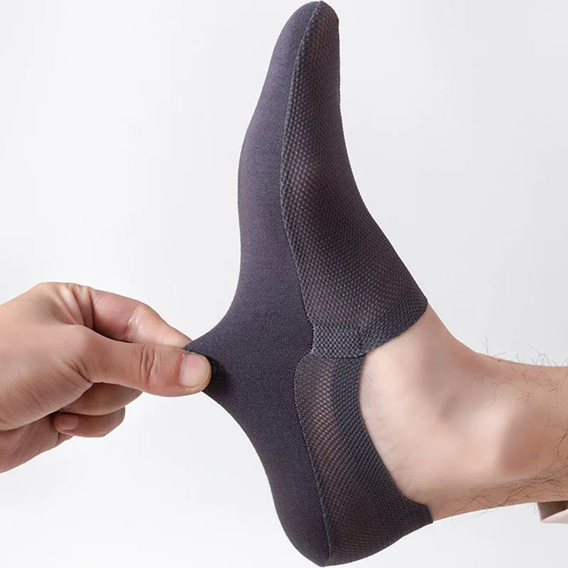 Men Cotton Blend Low Cut Invisible Socks