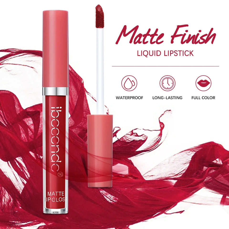 Matte Velvet Liquid Lipstick Waterproof Long Lasting Lip Glaze