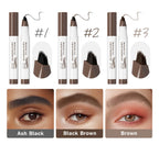 Liquid Eyebrow Pencil Multi Prong Brush Waterproof Makeup Pen