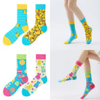 Cotton Blend Cartoon Mid Calf Unisex Socks