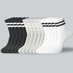 6 Pairs Polyester Elastane Crew Socks For Men
